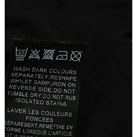 Asos Black Bodysuit Long Sleeve Thong Snap Closture Size 2 Stretch - Picture 6 of 6